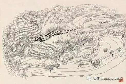 梯田  镜心 1977年作