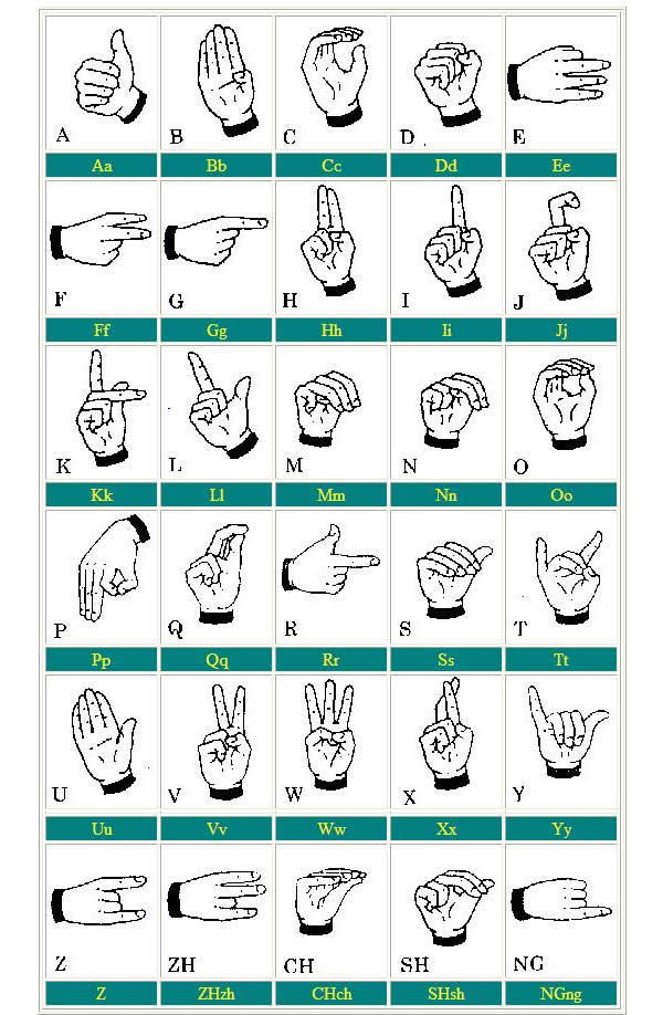 简单的手语动作图片