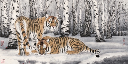 名家绘狮虎图94