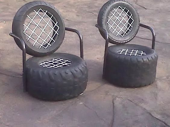 废旧轮胎怎么做成凳子图片