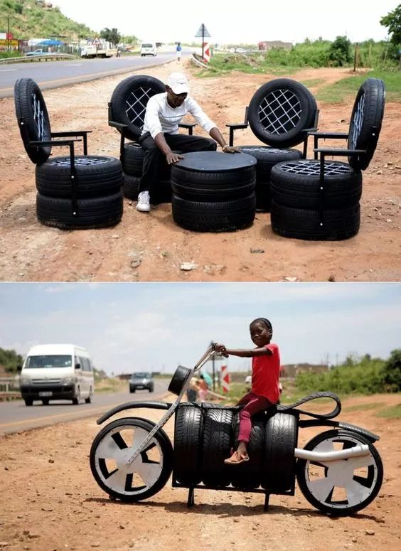 巧手妈妈用旧轮胎给孩子做了这个众人都惊呆了