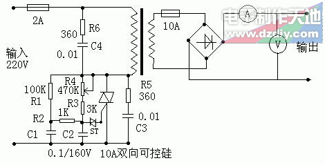 可控硅製作電瓶蓄電池充電器