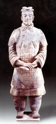 一 号兵马俑坑t2方二过洞出土,通高1.