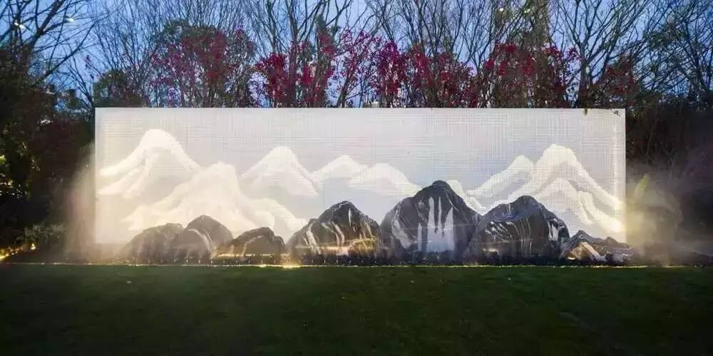 片石叠山现代山水意境营造