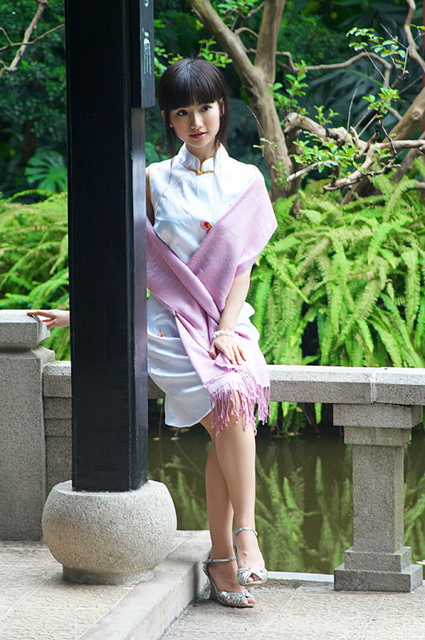 诗情画意的江南美女可作素材