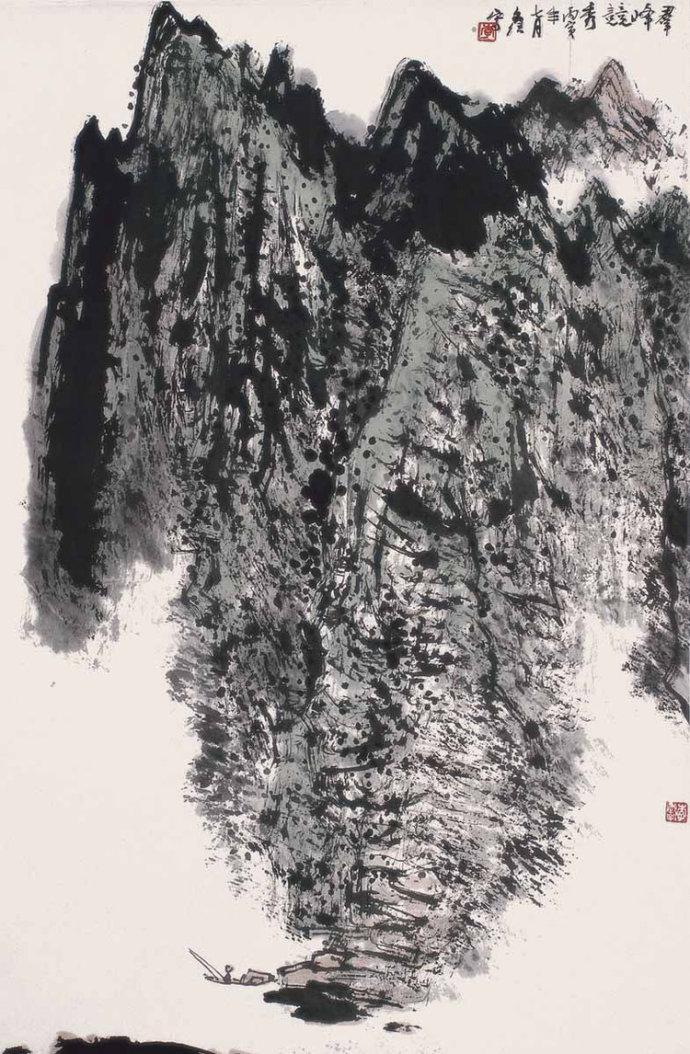 四川美术学院教授,李文信山水画作品欣赏