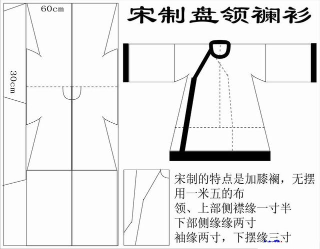 看了这些汉服的裁剪图分析新手也能自己动手制作一件收藏起来