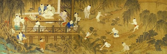 宋代苏汉臣长春百子图