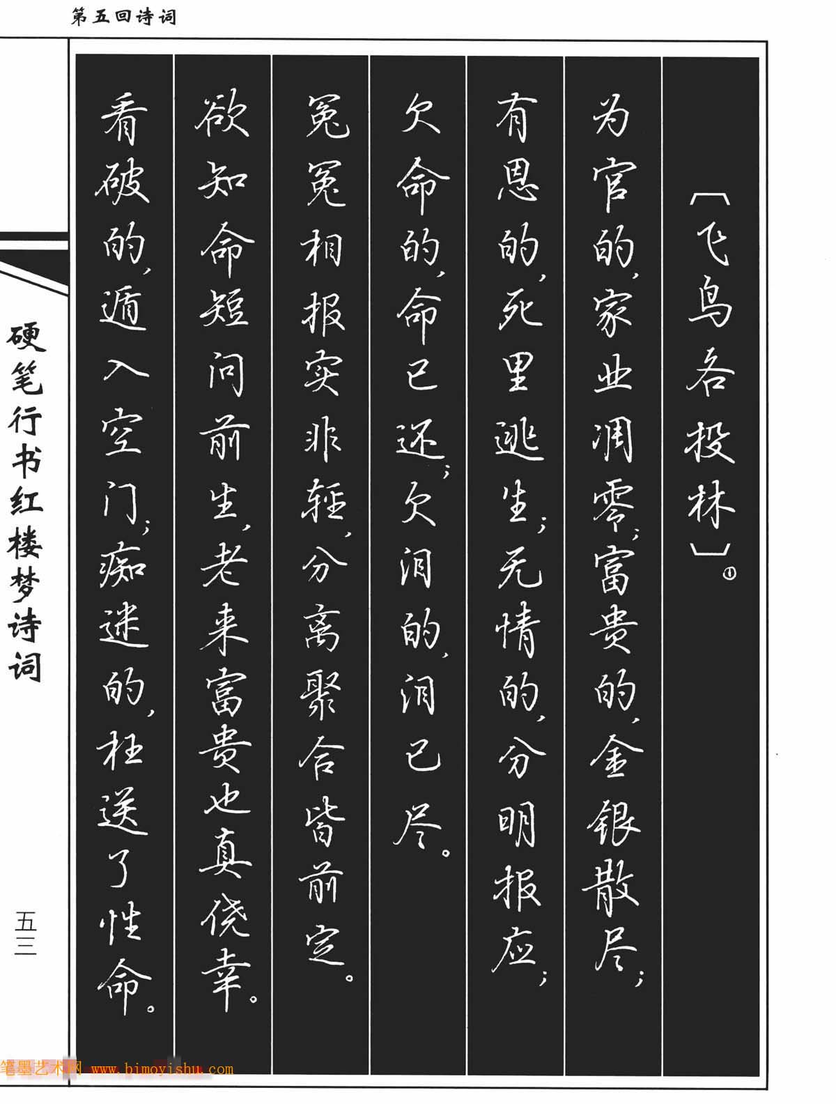 硬筆字帖吳玉生鋼筆字帖欣賞硬筆行書紅樓夢詩詞