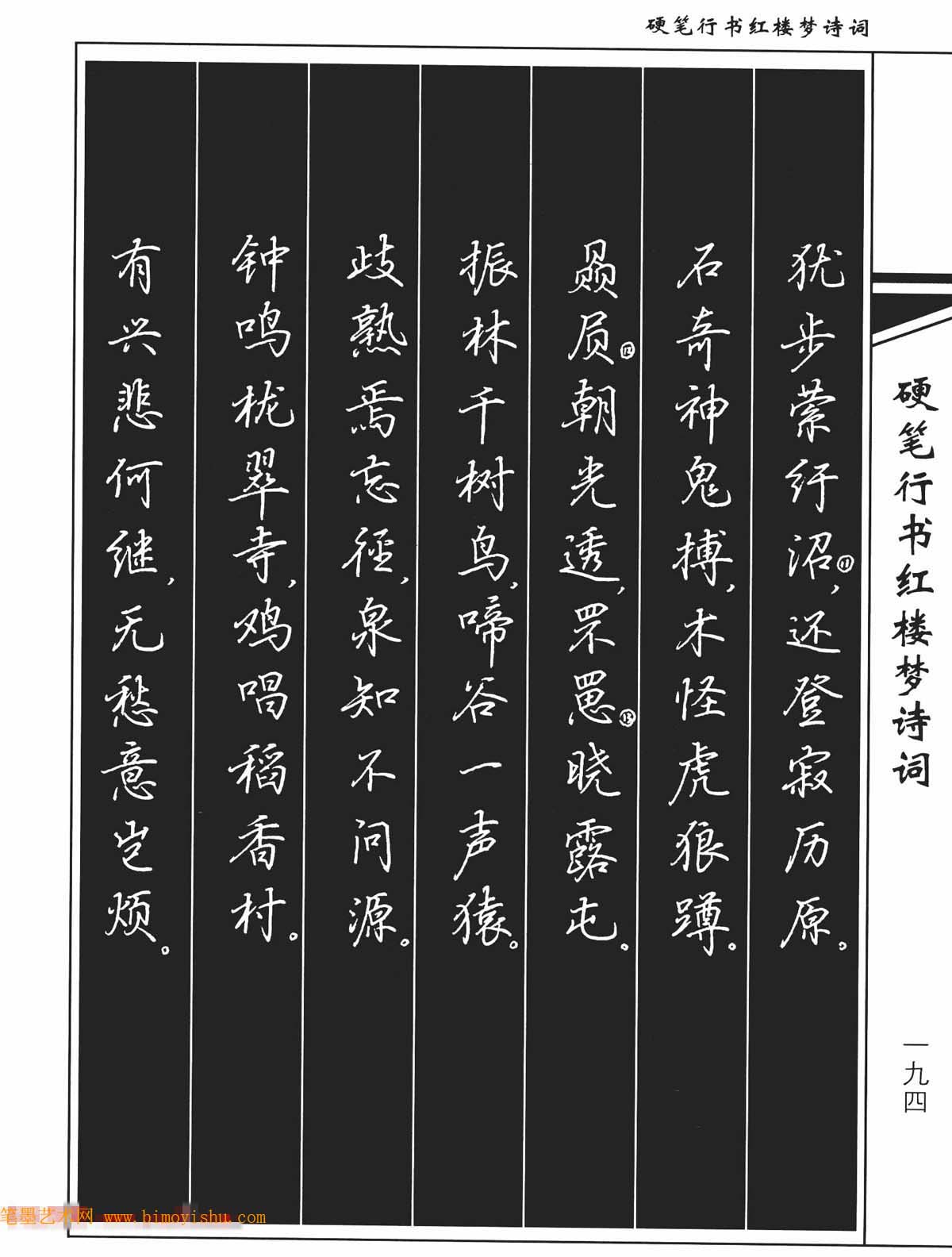 硬笔字帖吴玉生钢笔字帖欣赏硬笔行书红楼梦诗词