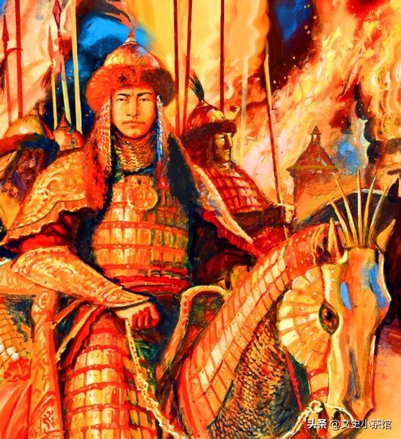 (拔都攻灭罗斯诸公国的画像)拔都(batu,术赤次子,金帐汗国创立者)