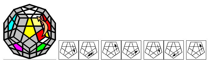 五魔方megaminx正十二面体魔方解法教程图