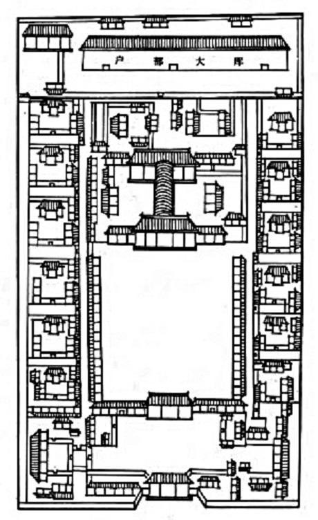 清朝官员住宅平面图图片