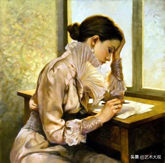 意大利画家尼斯特里诺女性肖像油画作品欣赏