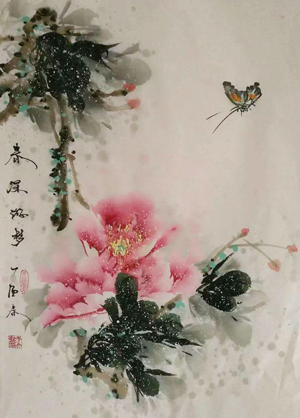 牡丹画家李文龙图片