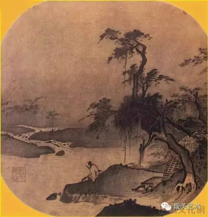 学古人画山水的境界,南宋夏圭山水画作品欣赏