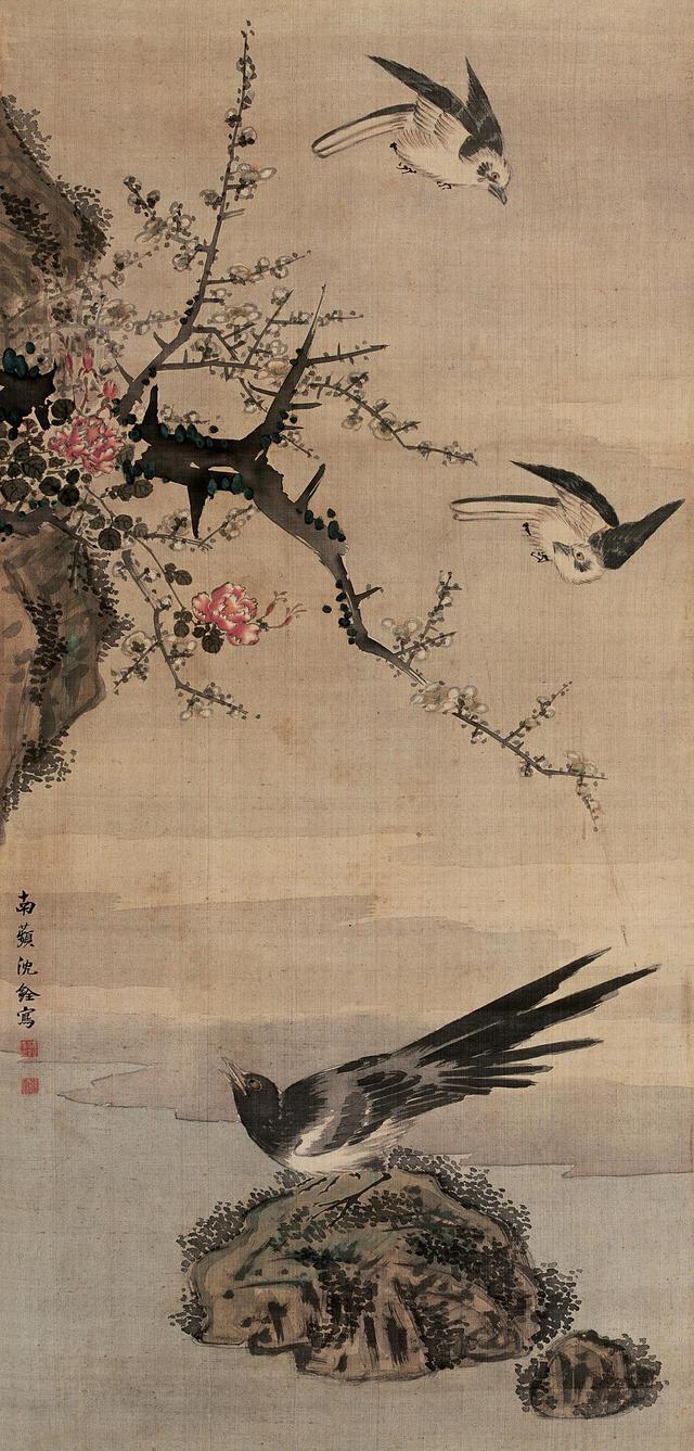 古画荟萃清沈铨精品花鸟图