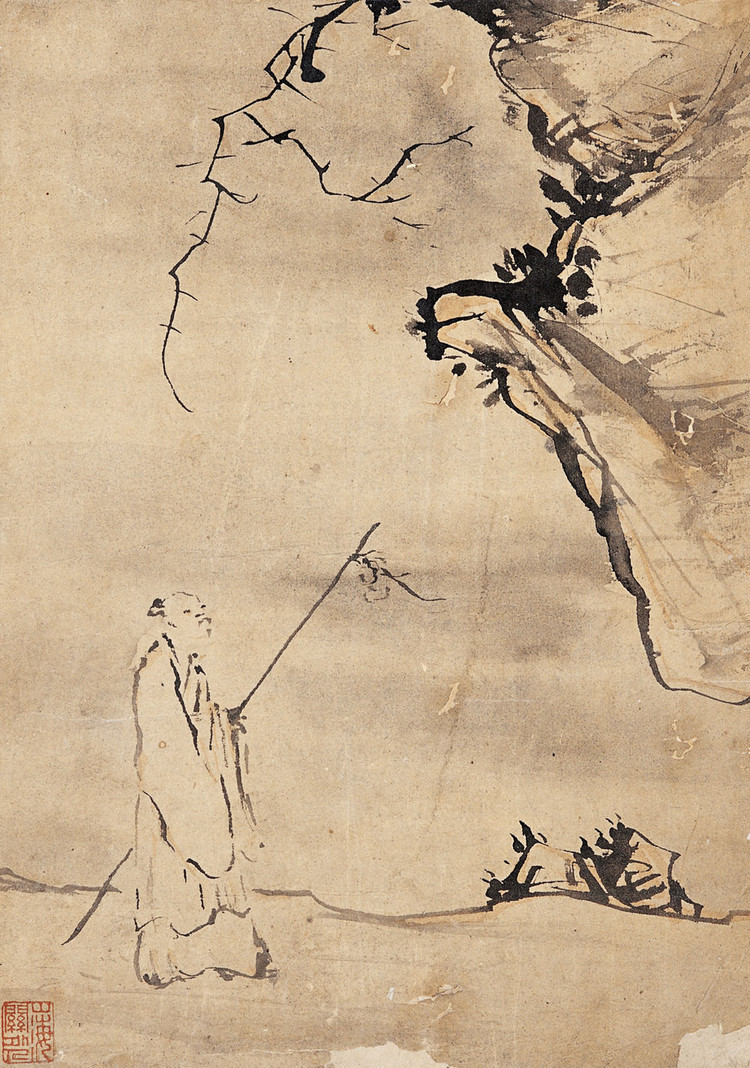 高其佩 策杖高士图