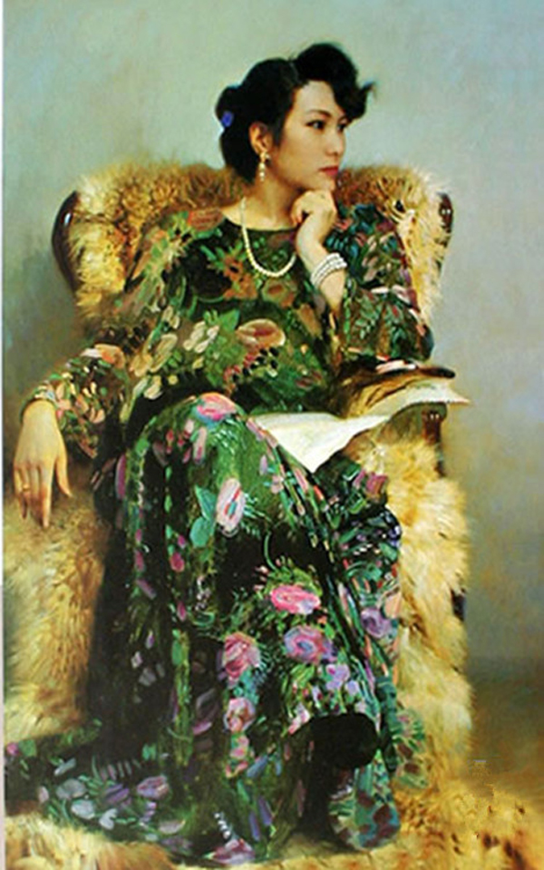 中国画家佳作大观156黄中羊油画