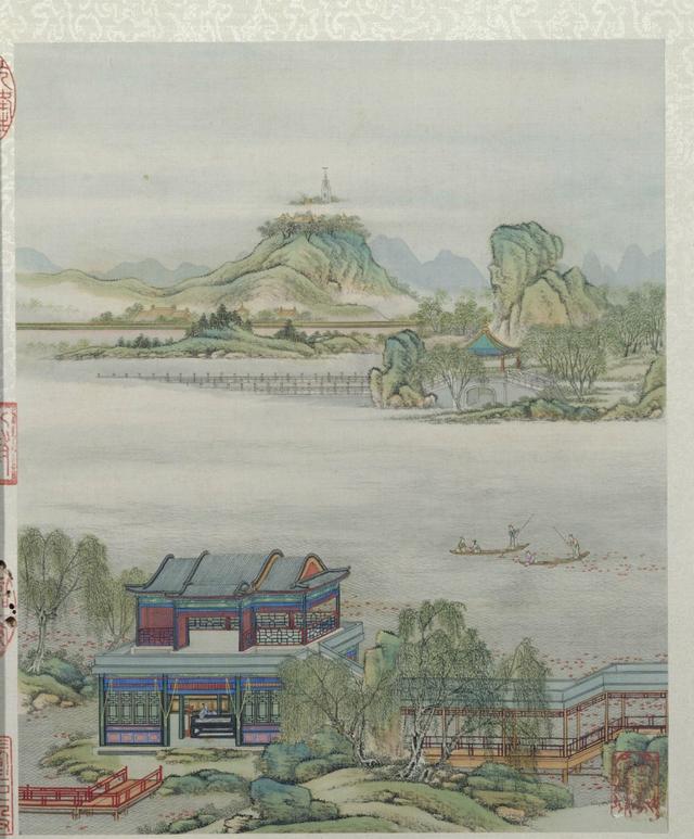 清陈枚圆明园山水楼阁图册