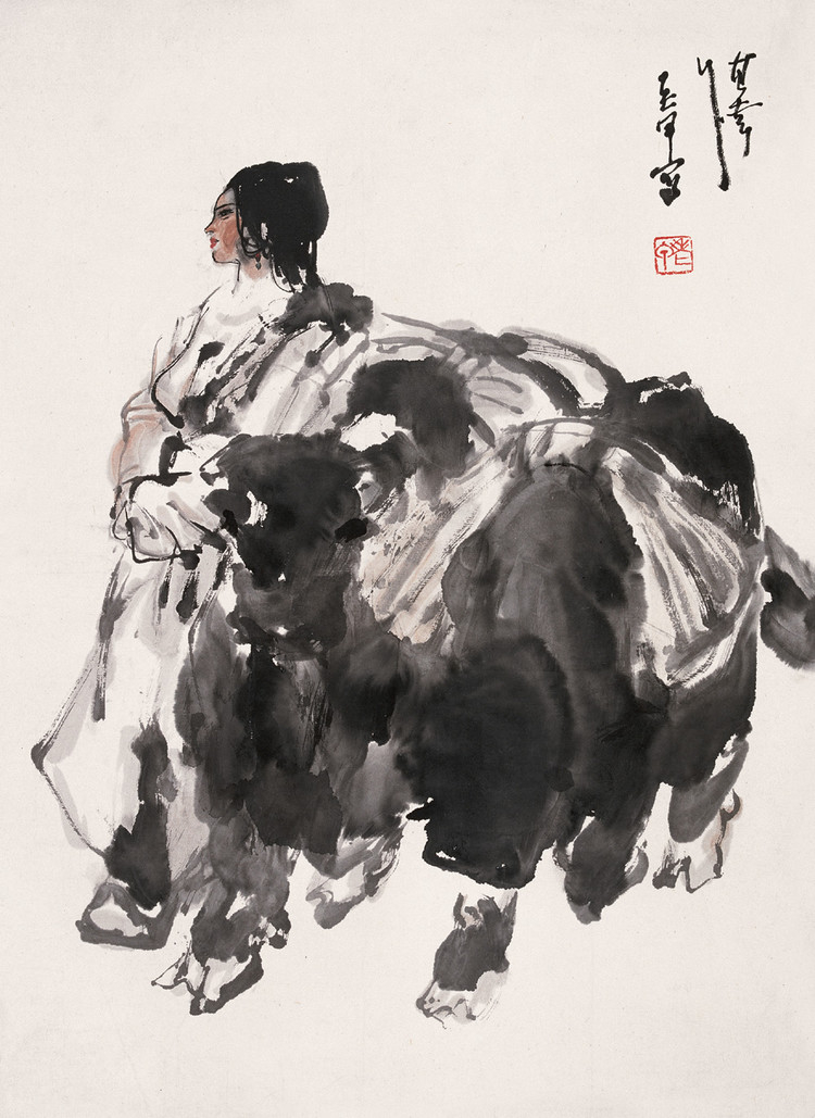 贾浩义人物花鸟作品欣赏