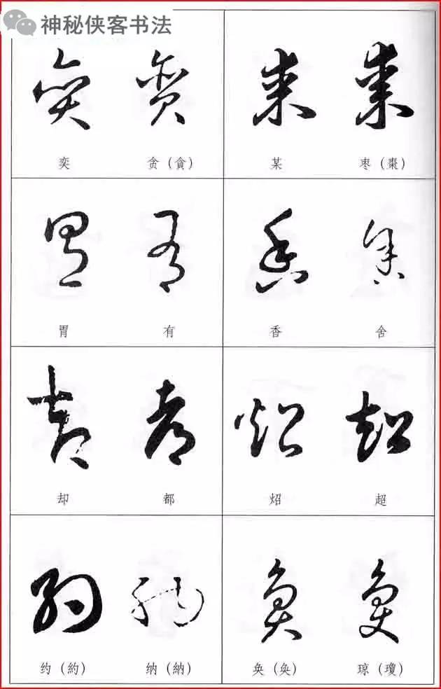 书法指南草书常见易错字比较表欲练草书必看此帖建议收藏