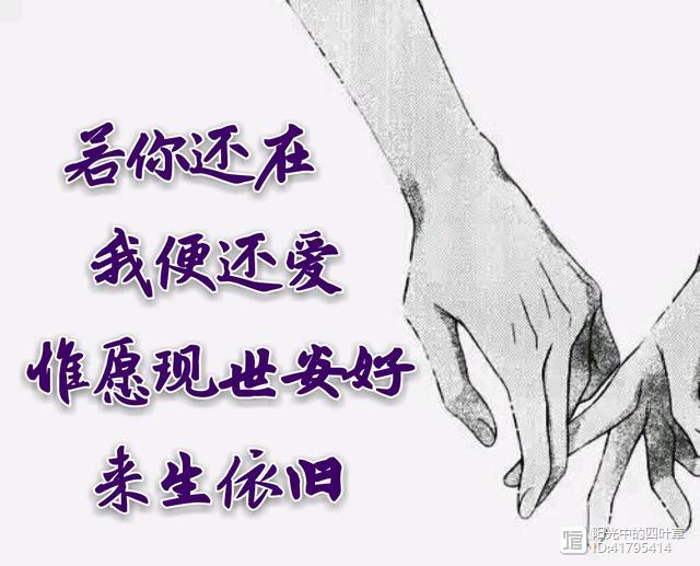 原若你还在我便还爱惟愿现世安好来生依旧