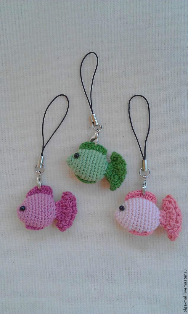 钩针编织----"小鱼儿"钥匙扣