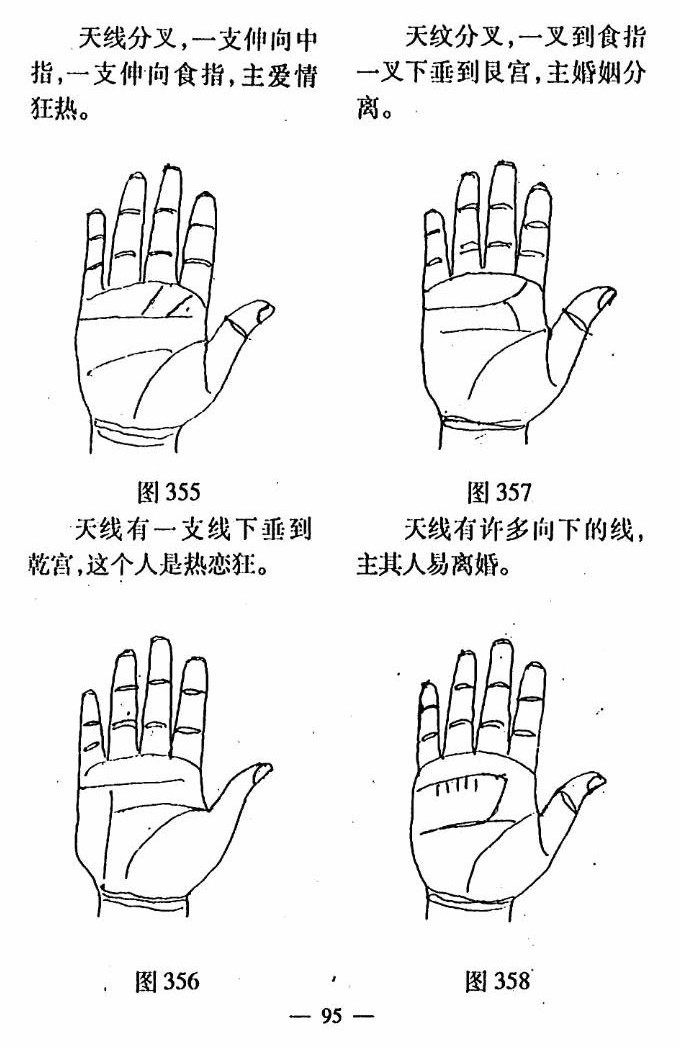 手相一千二百图第三章掌中符号之天纹部分