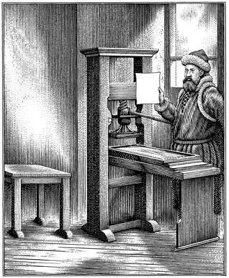 古腾堡与他的活字印刷机