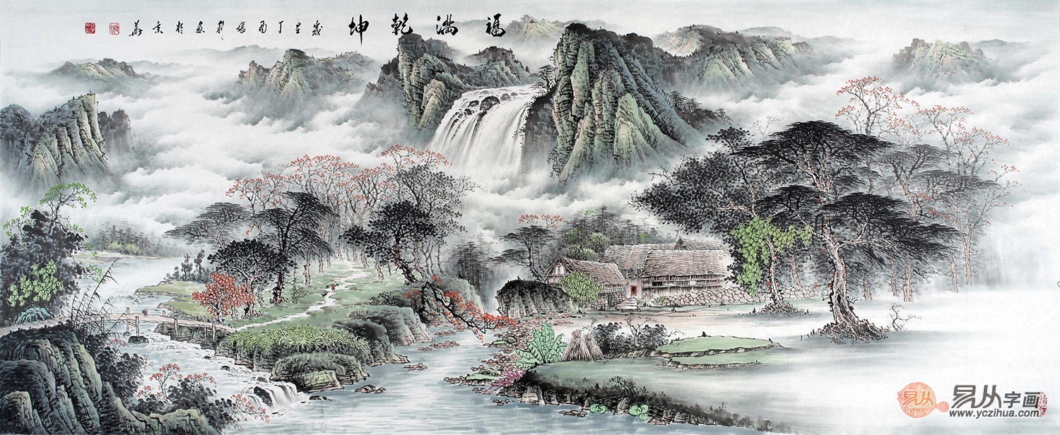 原清新雅致∣画家张利兼工带写山水画作品欣赏