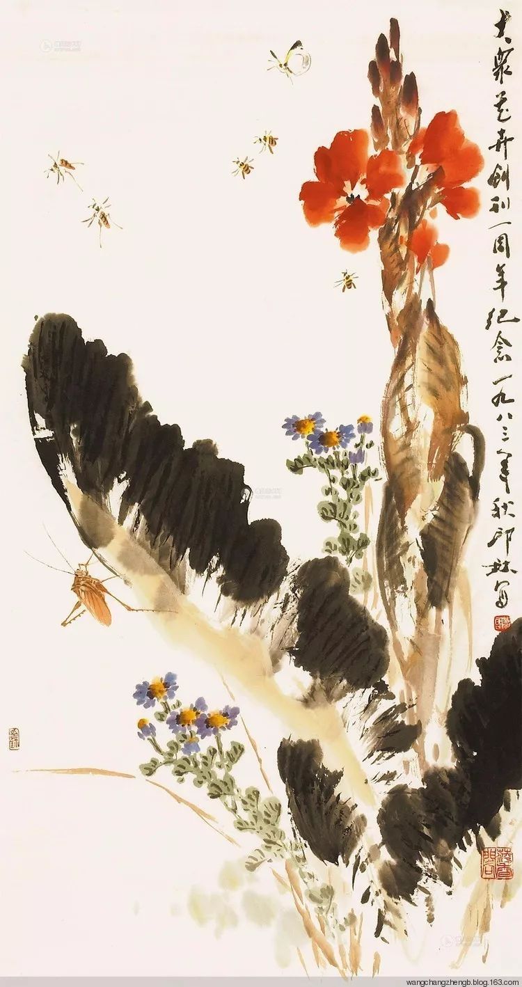 临摹范画萧朗小写意花鸟