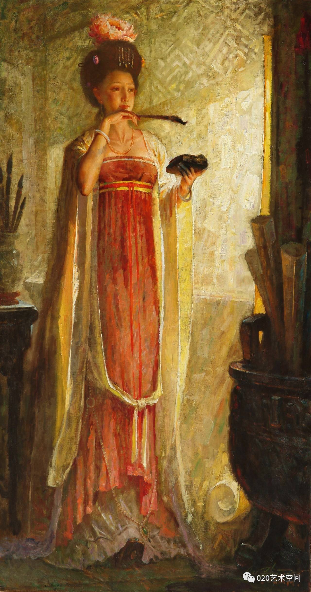 旅美画家涂志伟用光的幻觉空间描绘中国历史故事