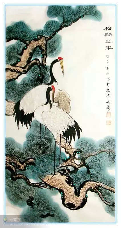 国画花鸟百图【3】仙鹤【1-16】照片名称:01 仙鹤所属相册:国画花鸟