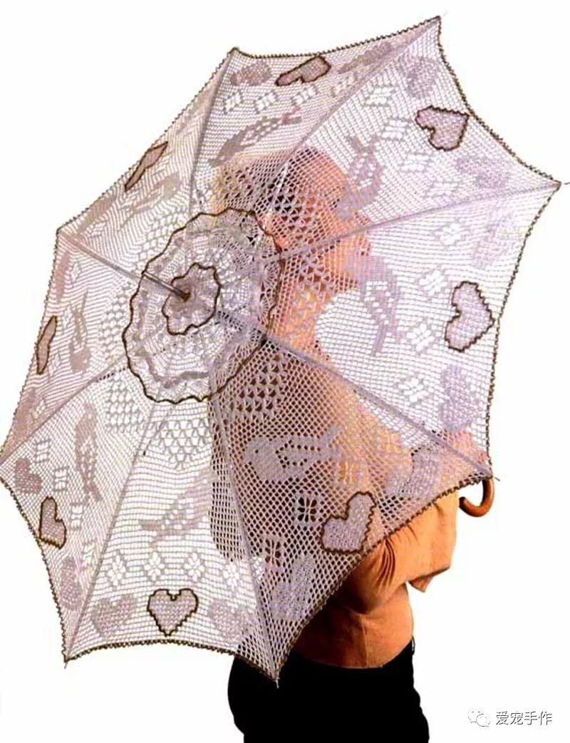 带把浪漫的钩针太阳伞去拍照美美哒附参考图解