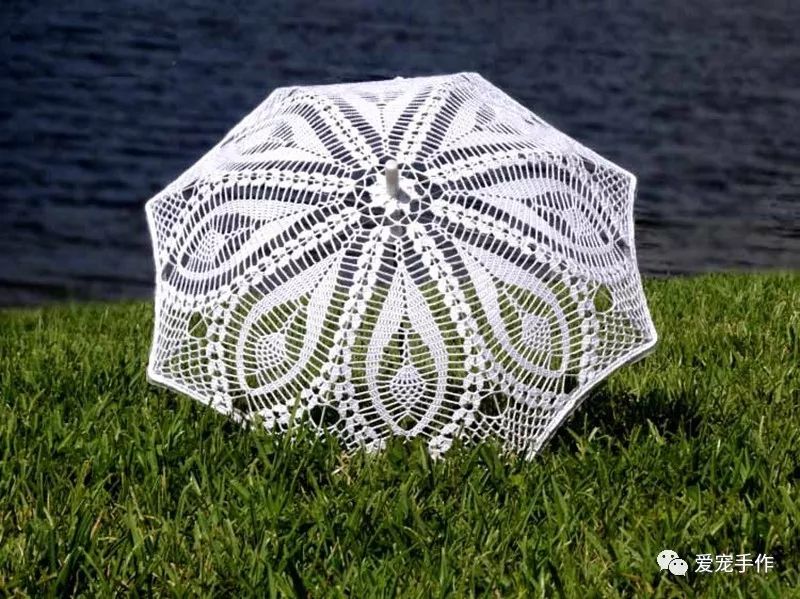 带把浪漫的钩针太阳伞去拍照美美哒附参考图解