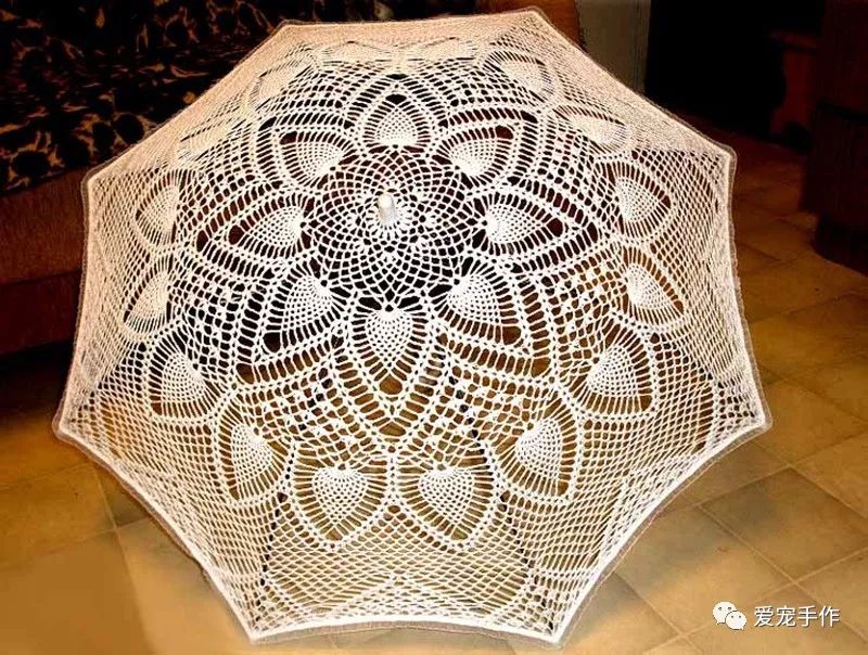 带把浪漫的钩针太阳伞去拍照美美哒(附参考图解)