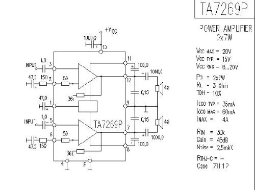 ta7270,ta7273,ta7240p,tda1512,tda1520,tda1521,tda1910,tda2003