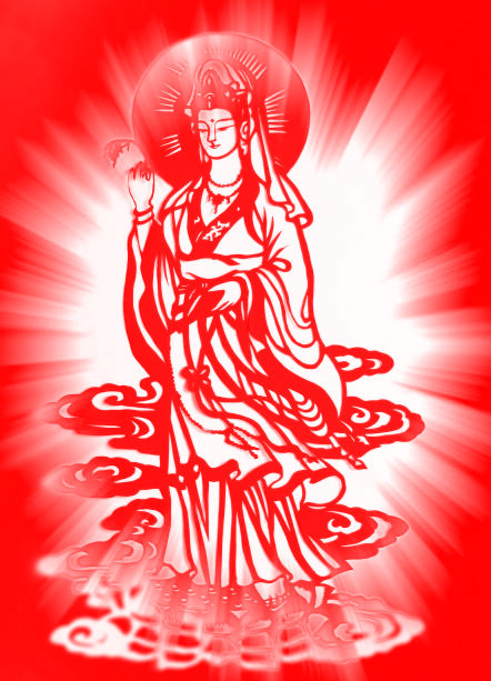 看剪纸学民俗54观音菩萨