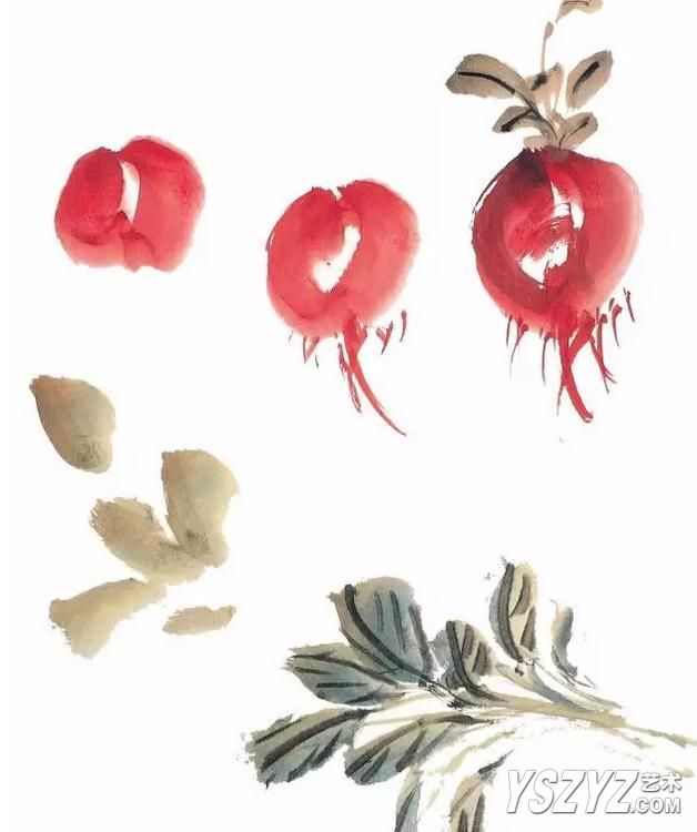 国画写意蔬菜水果画法1
