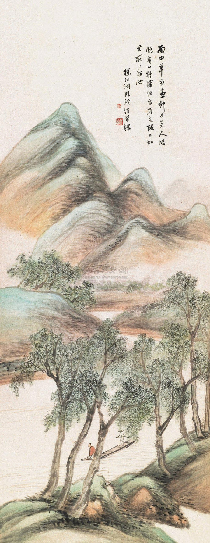 晚清画家杨伯润的山水画欣赏3