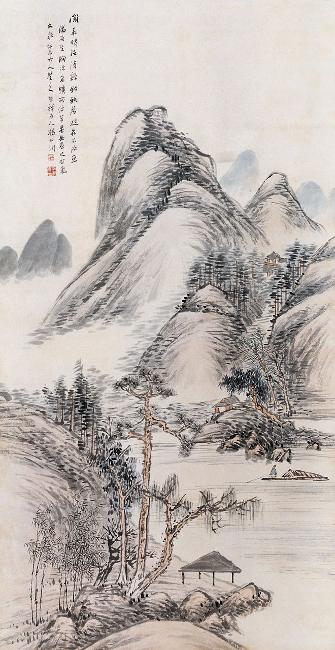 晚清画家杨伯润的山水画欣赏3