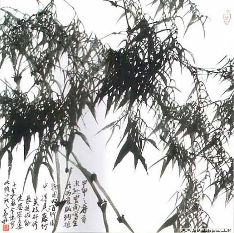 国画写意竹子精品100幅