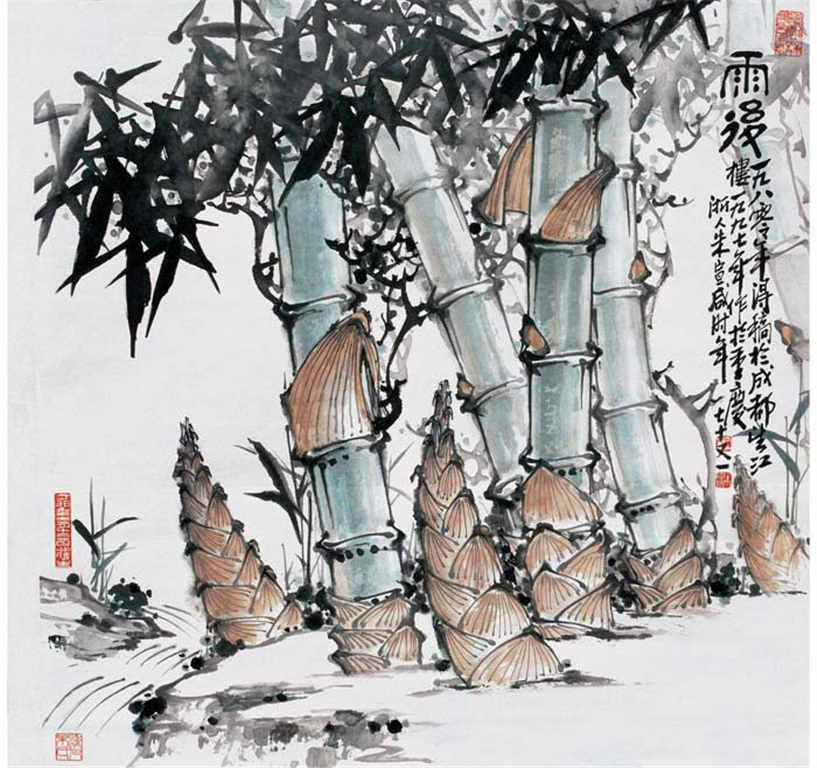 国画写意竹子精品100幅