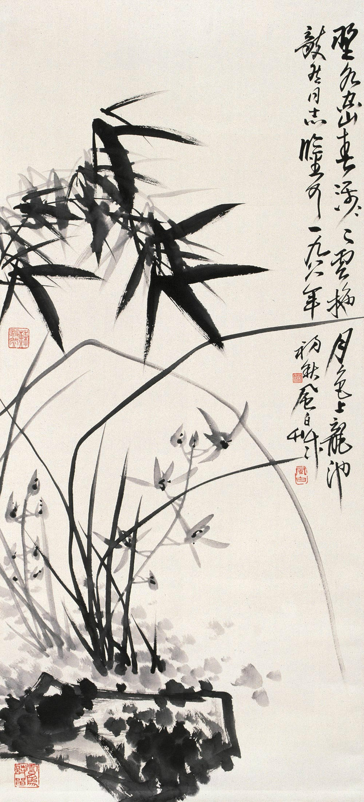 国画写意竹子精品100幅