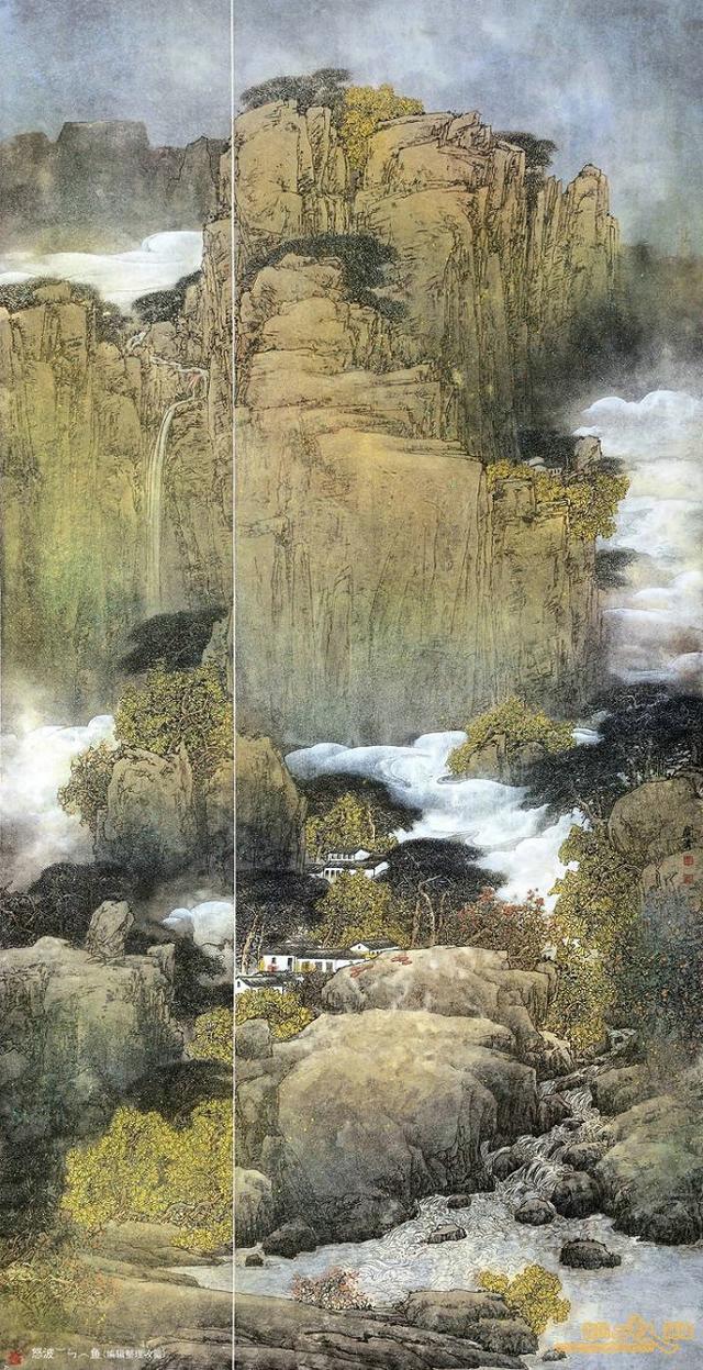 名家工笔山水画