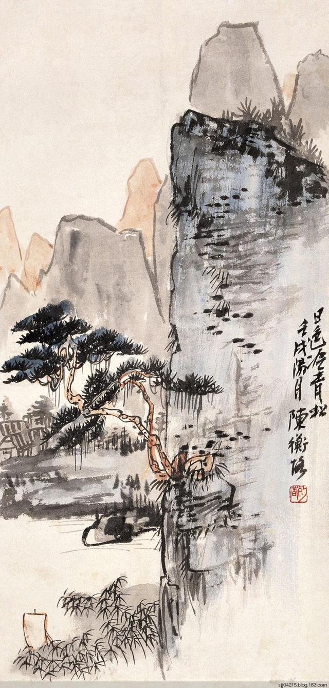 诗意奔放陈师曾山水画