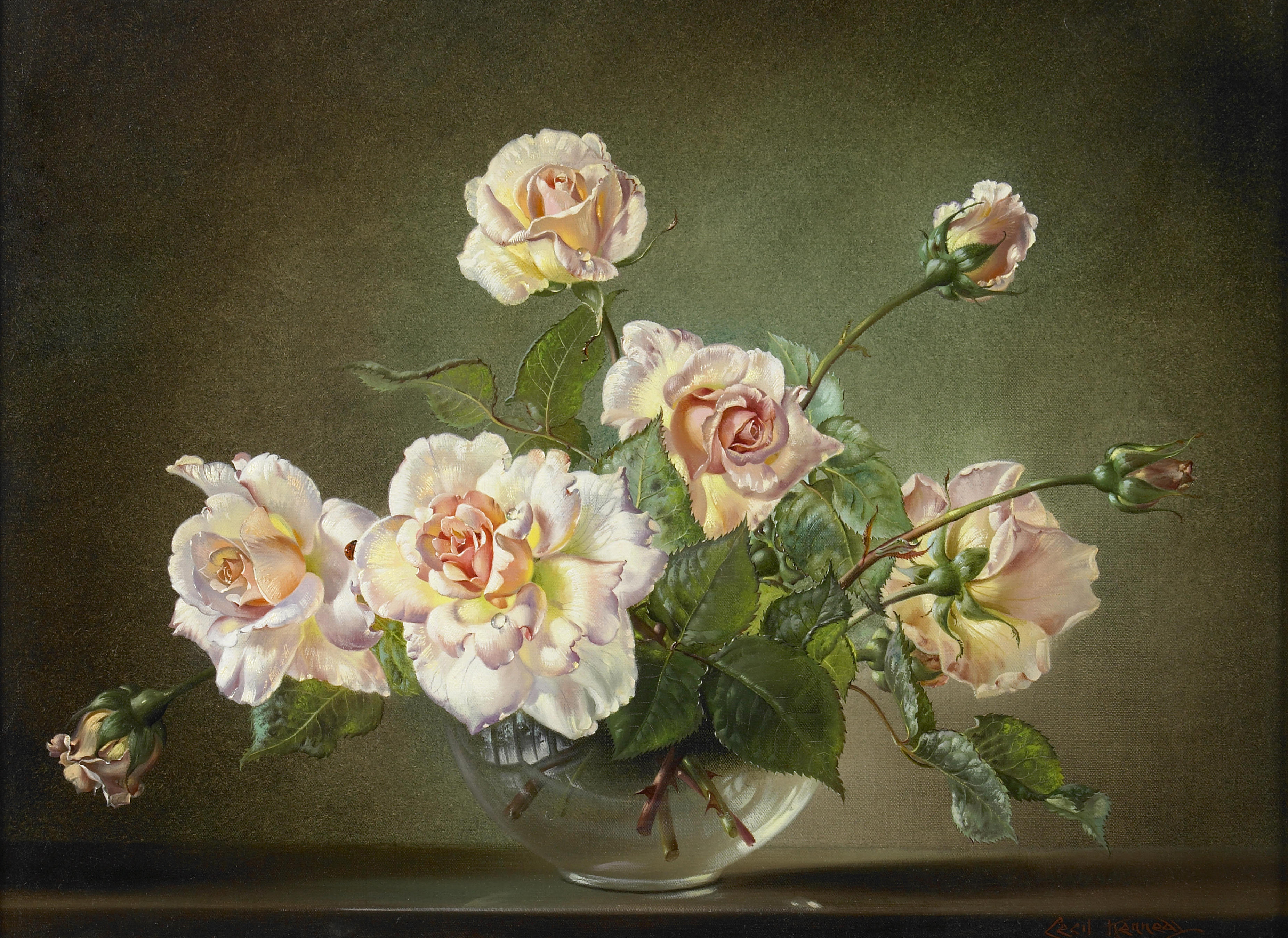 欧洲绘画花的和谐