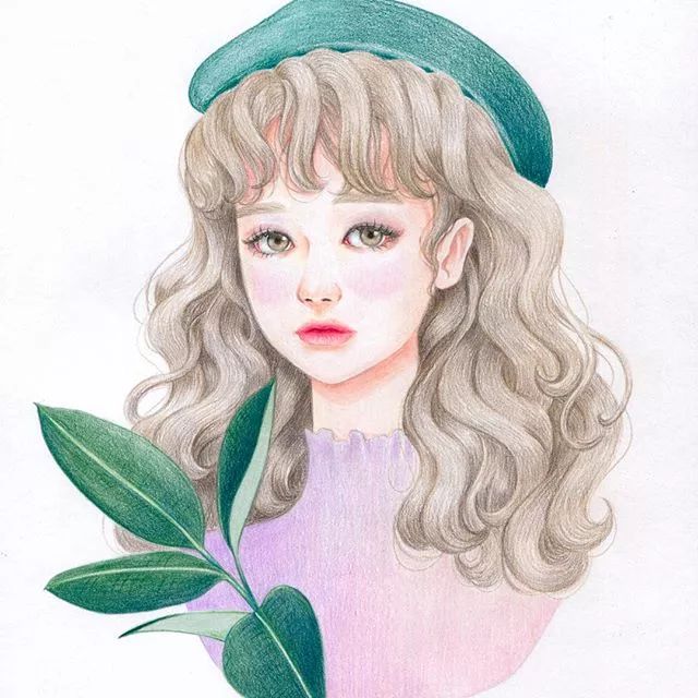 同样是画彩铅插画为什么她却画得如此着迷美的让人窒息