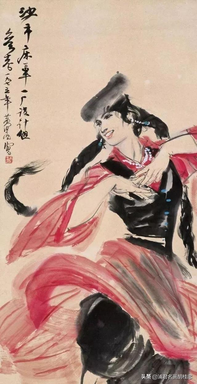 黄胄画的《浴女图》,如此清新脱俗,美丽动人,您一定没见过